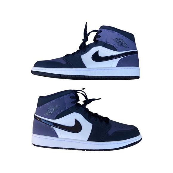 DEADSTOCK Nike Air Jordan 1 Mid Obsidian Sanded Purple Size 12 - Picture 5 of 12